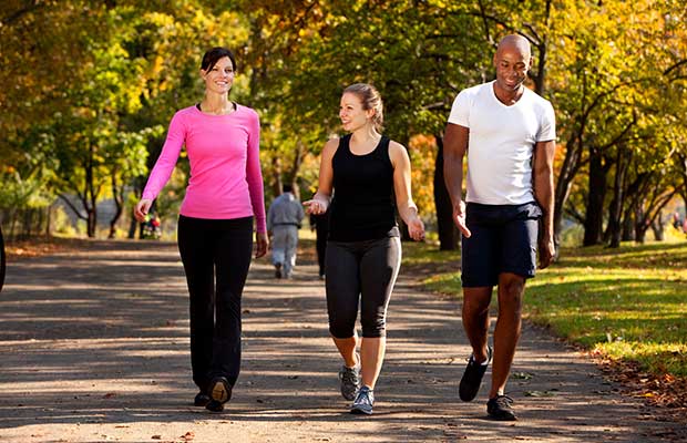 Trois promenades dans un parc